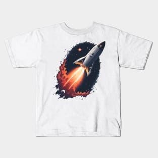 Space Exploration Odyssey - Journey Beyond the Stars Kids T-Shirt